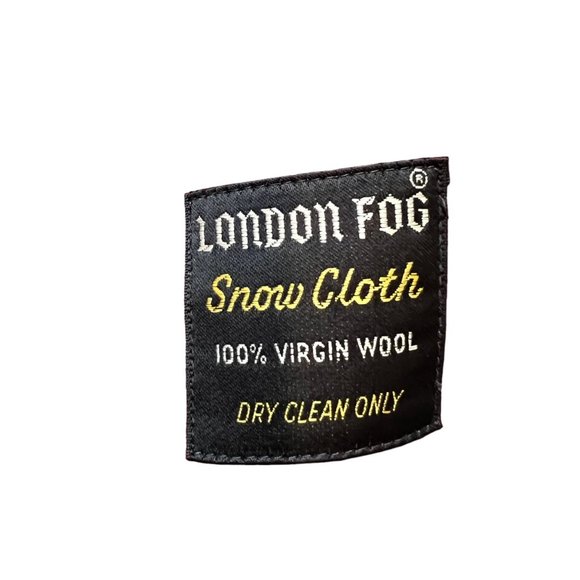 London Fog Maincoats Jacket Mens 40 Regular Houndstooth Trench Coat Cloth Lined - Picture 15 of 16